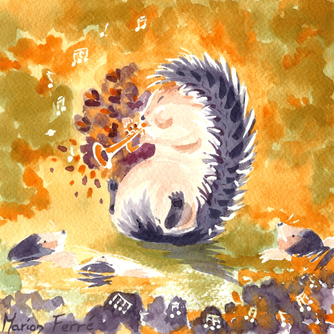 illustration enfant hérisson par marion corque