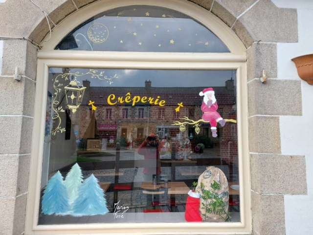 vitrine noël crêperie pontrieux trégor goëlo