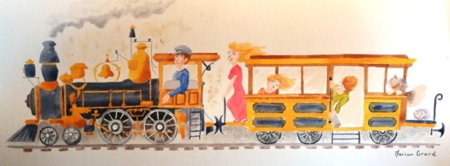 Portrait de famille dans un train réalisé par marion croque